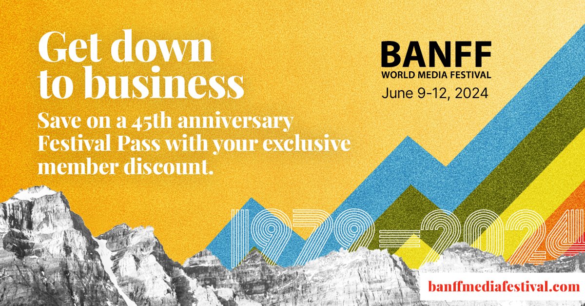 🎉 Celebrate 45 years at #BANFF2024 from June 9-12! Dive into media's future in breathtaking Banff. Network, discover, and save $400 with On Screen Manitoba - DM us for the promo code. 🔗 Register Now at banffmediafestival.com