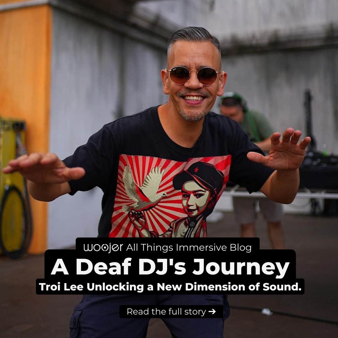 Discover how Troi Lee, a deaf DJ, is transforming music with haptic technology. It's not just about sound; it's about shattering barriers and opening up a whole new world of musical experience for the hard-of-hearing community. woojer.com/blogs/all-thin… @Deafrave #Deafrave #Deaf…