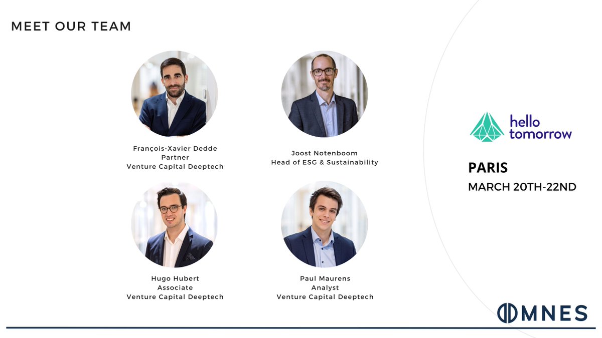 Hello Tomorrow's Deeptech Days bring together the global Deeptech ecosystem in Paris.

The Omnes team looks forward to seeing you there.
#meetfounders #investorday #financingthefuture #deeptech #community #hellotomorrow