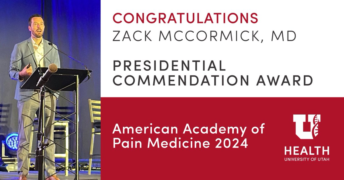 Huge congrats to Dr. McCormick on this well-deserved recognition!🏅Setting the bar high in pain medicine with insightful talks on assessing clinical research, diagnosing discogenic & vertebrogenic pain, and using innovative techniques to treat pain due to knee osteoarthritis.