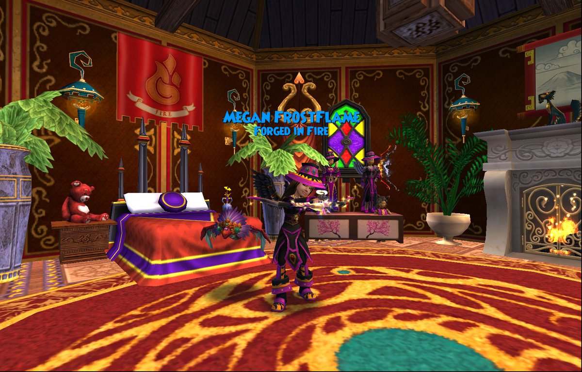 FrostFlame726's tweet photo. My entry for the  #W101SpringContest2024 - My Fire Wizard’s dorm room ✨ A study on the first floor and a bedroom on the second, it’s a perfect place to take a break from adventures in The Spiral or study for an exam ✨

Category: Best Looking Dorm
Wizard Name: Megan FrostFlame https://t.co/reHvxCqFlX