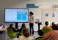 HowManyJeu's tweet photo. "📸 Moments mathémagiques  pour clôturer cette #semainedesmaths aux ateliers @Canope_76 ! Immense merci pour leur accueil chaleureux. 🎉
Élèves au top pour célébrer notre passion des maths ! 🌟 https://t.co/yxRkvvmMhi