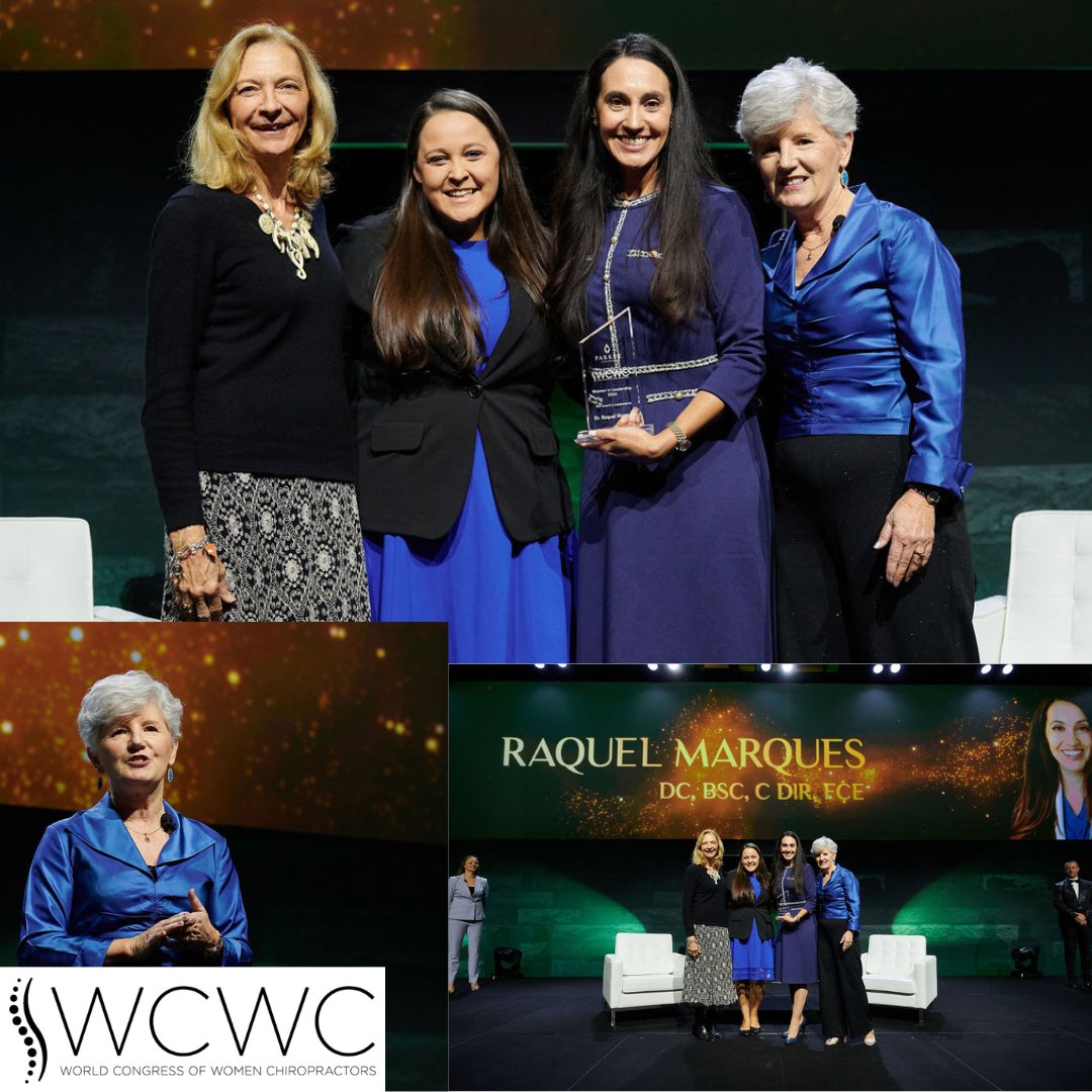The #WCWC (World Congress of Women Chiropractors) announced Dr. Raquel Marques as the recipient of the Women in Leadership Award at Parker Seminars Las Vegas 2024. Her remarkable achievements continue to inspire us all! #chiropractic