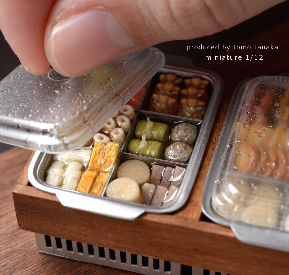 miniature_MH's tweet photo. 先日の放送で所ジョージさんに
褒めて頂いたおでんです🍢
私は大根と厚揚げがすきー https://t.co/MrhvX3whxK