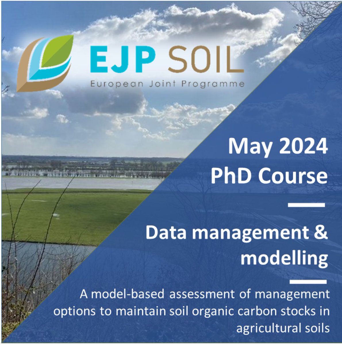 📢News from @EJPSOIL: free PhD Course on #datamanagement and #modelling 🔝 👀More info --> lnkd.in/eqU93wrf