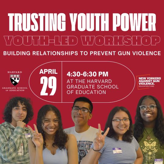 Update: NYAGV's gun violence prevention education gains national attention. Our team leads a Harvard workshop, aiming to empower educators in discussing critical education for preventing gun violence & fostering stronger classroom bonds. Support us today! tinyurl.com/NYAGVYouthToHa…