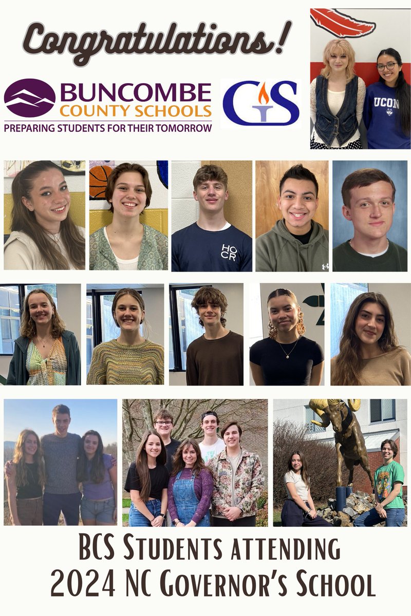 Congratulations to our students accepted to NC Governor's School. bit.ly/GovSch24 #elevate #BCS #WeAreBCS #publicschoolproud