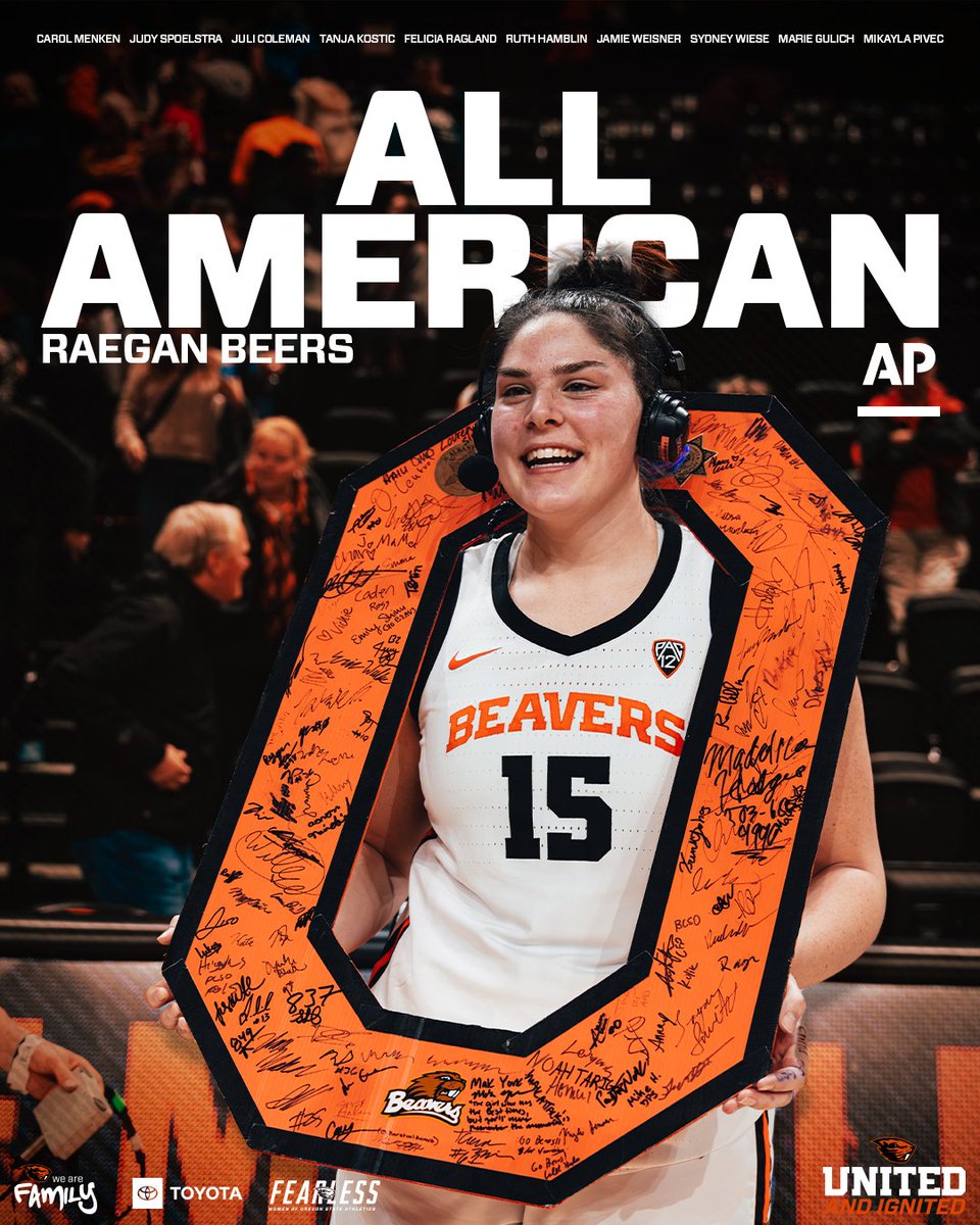 Ladies and gentlemen, 𝗛𝗘𝗥. @RaeganBeers is an AP All-American! #GoBeavs