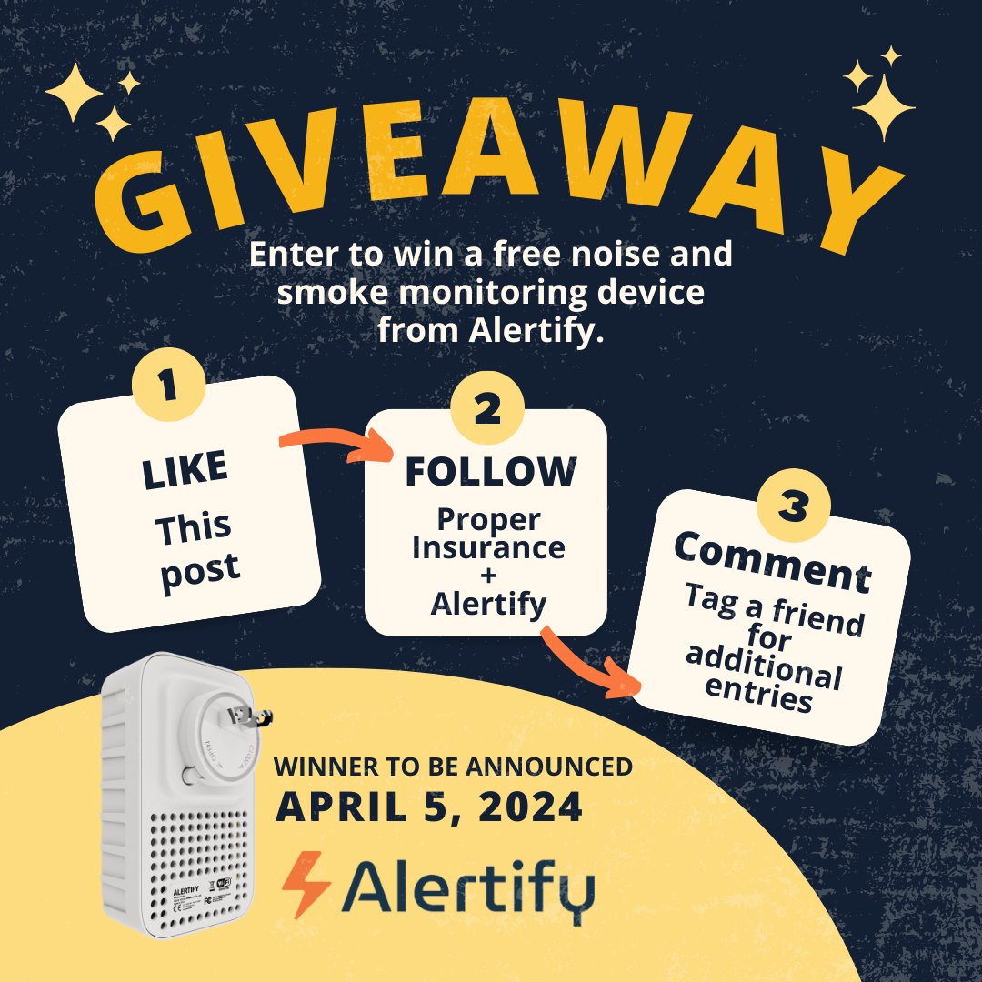 If you haven't entered our giveaway yet.... what are you doing?! 😉
Hop over to Instagram and enter before it's too late. 
#alertify #giveaway #airbnbhosts #vrbohosts #airbnbguide #howtoairbnb  #airbnbhost #airbnbsuperhost #bookingdoneright #vacationrental @alertify