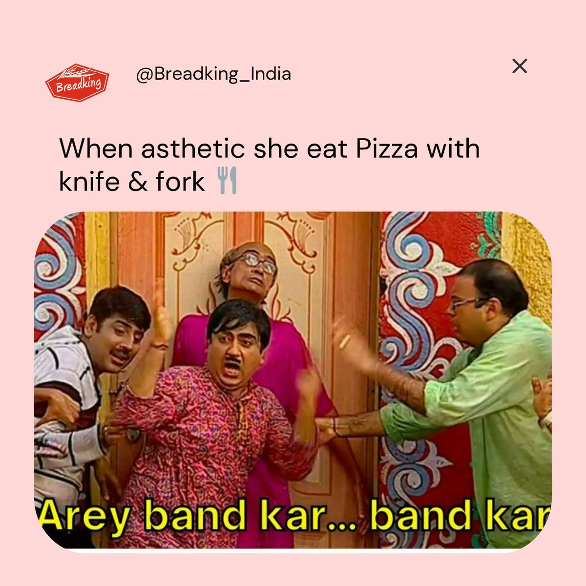 Breadking9's tweet photo. When Jethalal is too picky.😉 https://t.co/iSmfmYoJuU