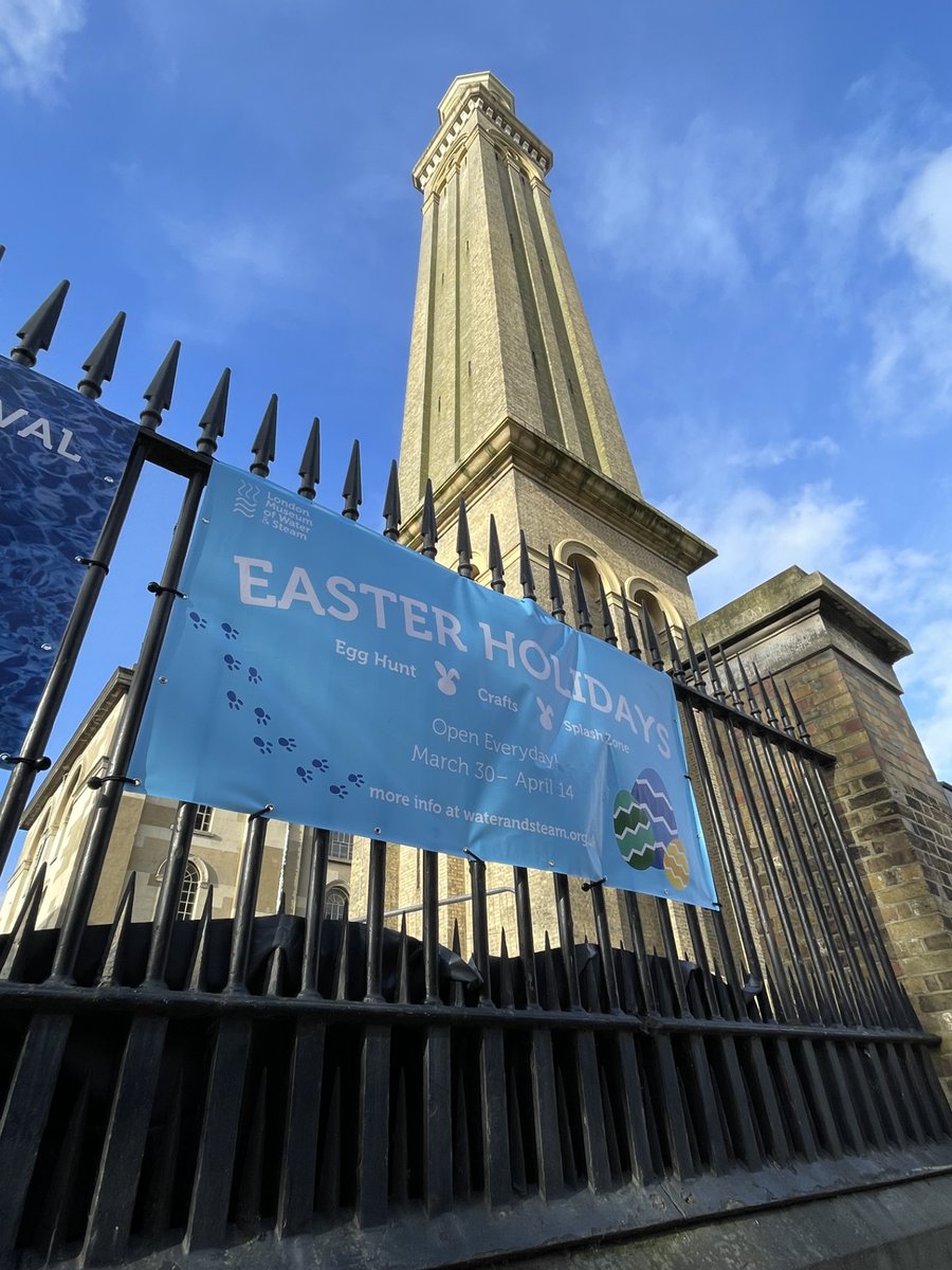 Have you seen our new banner up on Kew Bridge Road? Come and celebrate Easter Holidays at the London Museum of Water & Steam from March 30 to April 14. 🐰 More info on our website: waterandsteam.org.uk/event/easter-h…