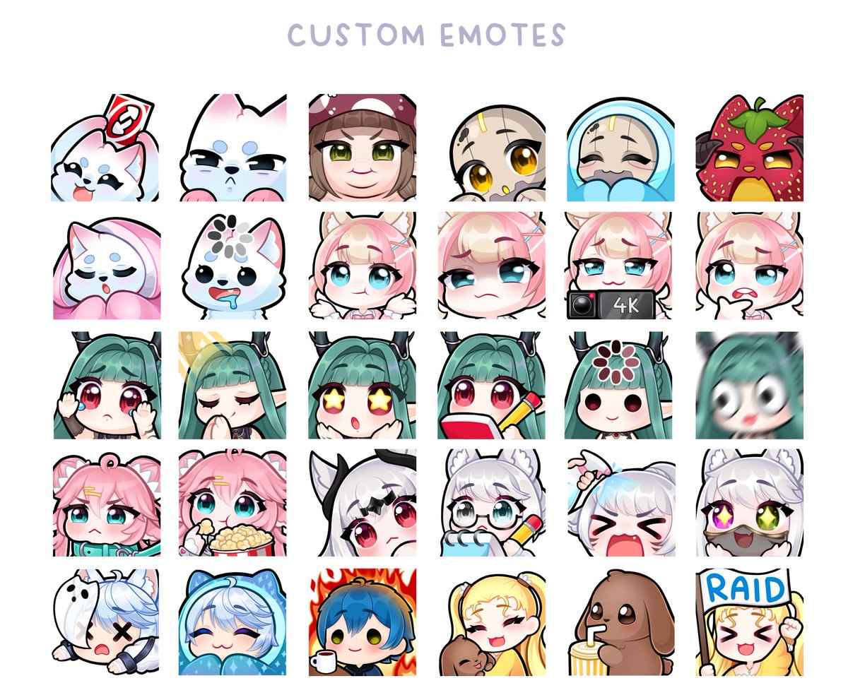 Custom Emotes Open
✦Available on my Kofi or DM
ko-fi.com/toxicperi/comm…