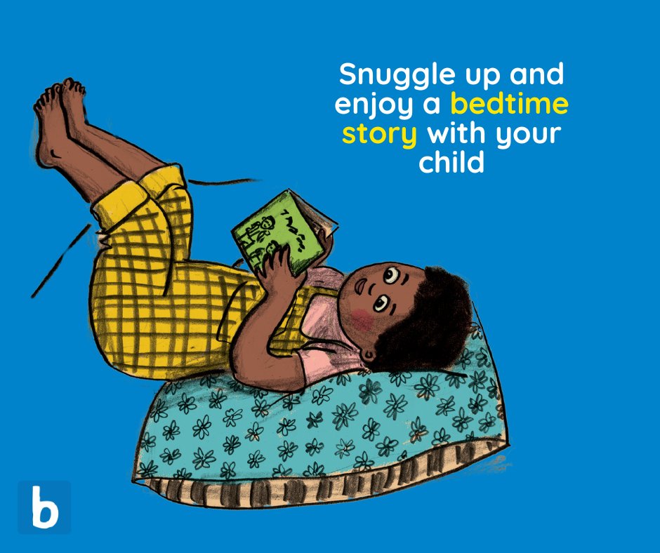 Read together at bedtime to mark the end of the day and the beginning of a peaceful night's sleep. Find free, downloadable books to read with your children today at bookdash.org/books #everychild100books #bookdash