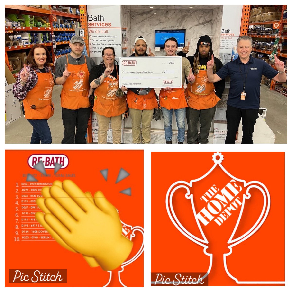 Congrats Berlin #940 for being a Top Bath Performer in 2023!     

Your support over the years has been awesome! 👍🛁👏

<a href="/TimothyMickiew2/">Timothy Mickiewicz</a> @rebathNJ <a href="/Michael78584909/">Michael Goldberg</a> <a href="/ReBath_THD/">Re-Bath & More</a> @homedepot <a href="/THDServices/">THDHomeServices</a> <a href="/Phillyflyer/">Erik Haws</a>