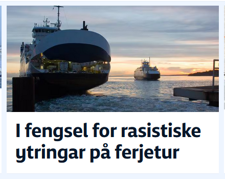 Jeg er så inderlig lei av at mediene villeder leserne i saker som denne hvor mannen ble dømt for hatefulle ytringer OG å ha slått offeret i ansiktet, og d står svart på hvitt i dommen at ytringene alene ville kun ha gitt bot +en _betinget_ fengselsstraff. nrk.no/vestfoldogtele…