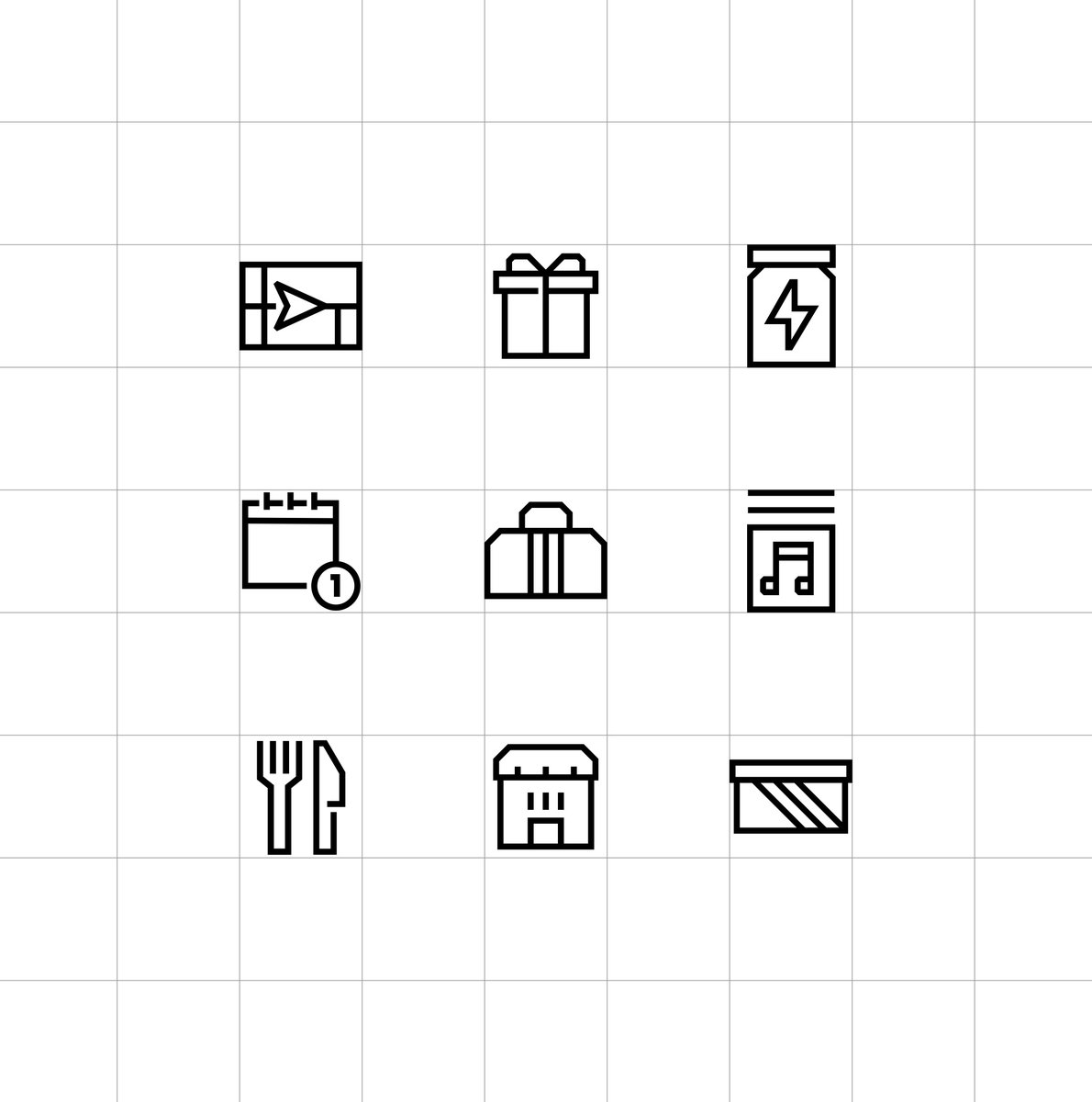 Some icons from the #adidas Runtastic icon system 📐
Key icons are drawn on a pixel-based grid of 32px x 32px. Some of these are currently featured in adidas Running and adidas Training apps 📱🏃