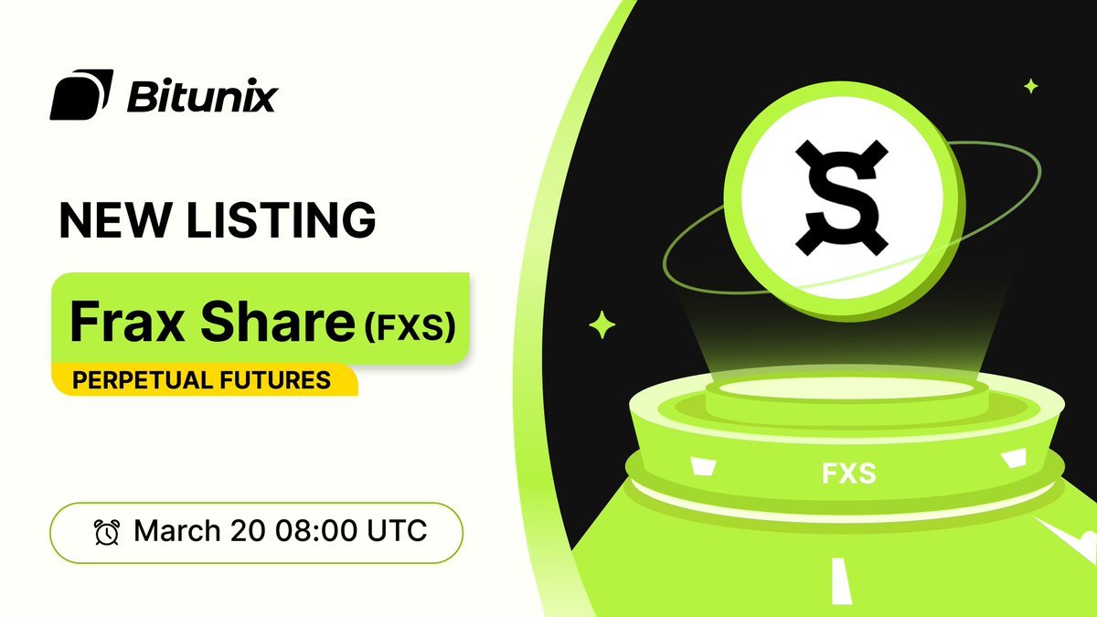 bitunixspanish's tweet image. ¡Presentamos la última incorporación a Bitunix! 🎉
Ya puedes tradear @fraxfinance ($FXS) en nuestra plataforma 🎉
Y recuerda: SIN KYC.
bitunix.com/contract-trade…