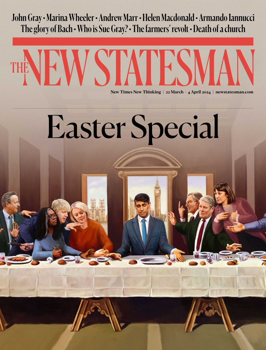 This week’s issue: The Easter Special Inside: • @Will___lloyd: Who is Sue Gray? • Marina Wheeler: Can political ethics be restored? • @Aiannucci: British politics, a reality-free zone • @AndrewMarr9: The end of days newstatesman.com/politics/uk-po…