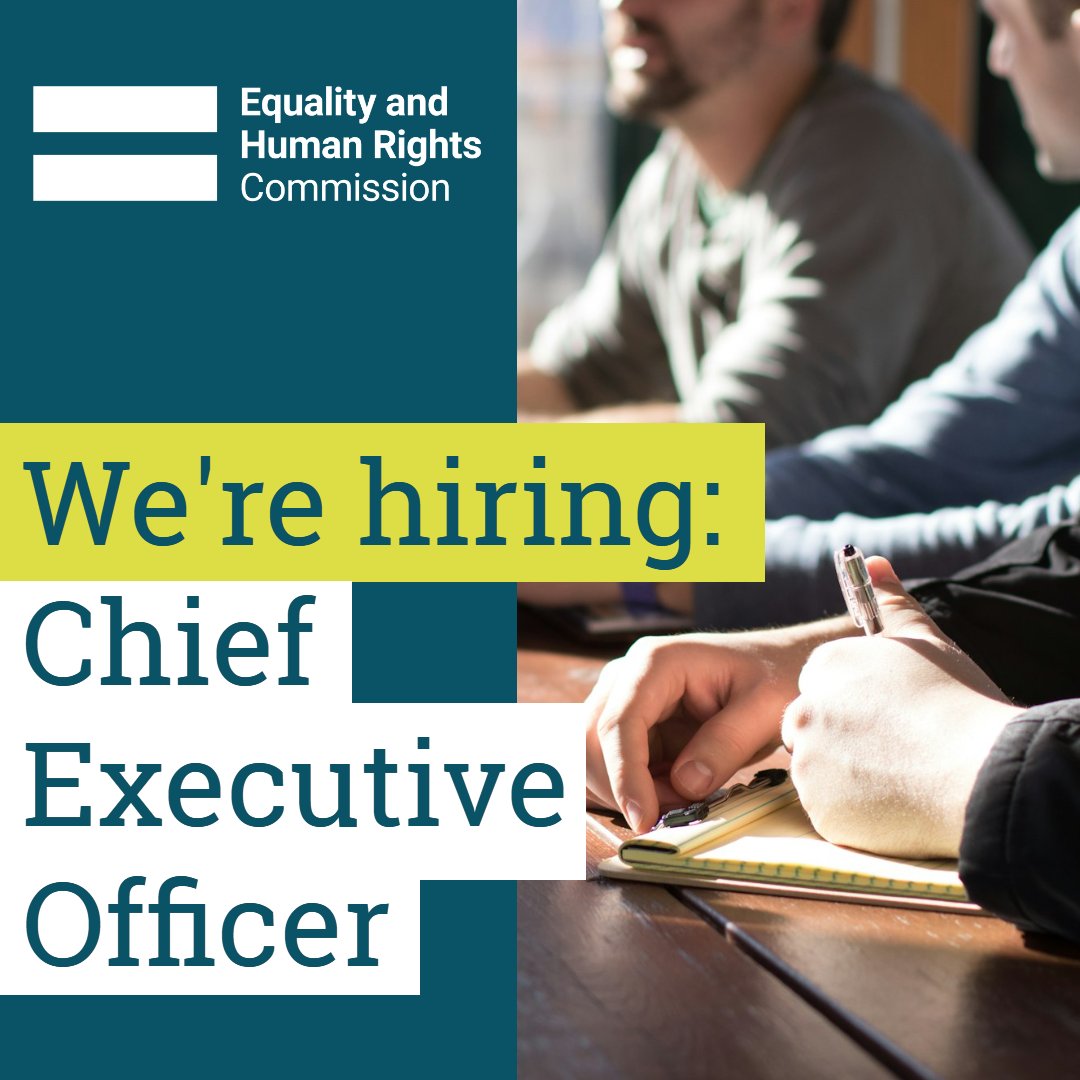 We are seeking an exceptional leader to be our new Chief Executive Officer: orlo.uk/tuBNj You will be responsible for the success of the EHRC, with delegated responsibility for leadership, management and day-to-day operations. Closing date: 23:55 12 April 2024.