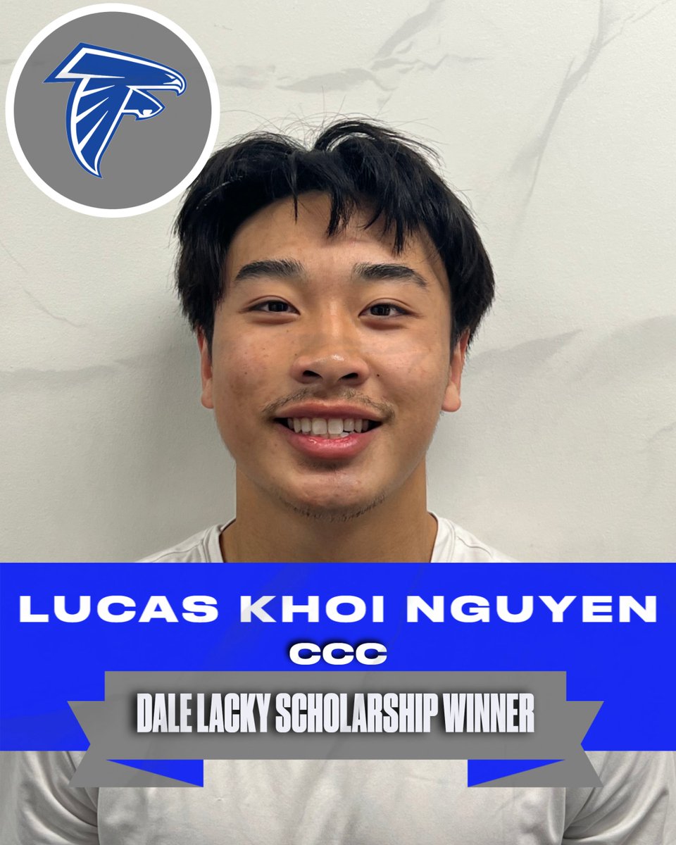 A huge congrats to Atwater High Senior Lucas 'Khoi' Nguyen for being the CCC Dale Lacky Male Scholar-Athlete of the Year Award winner! AHS is so proud of your accomplishment!!! @AtwaterFalcons #WeAreAtwater #GoBigBlue