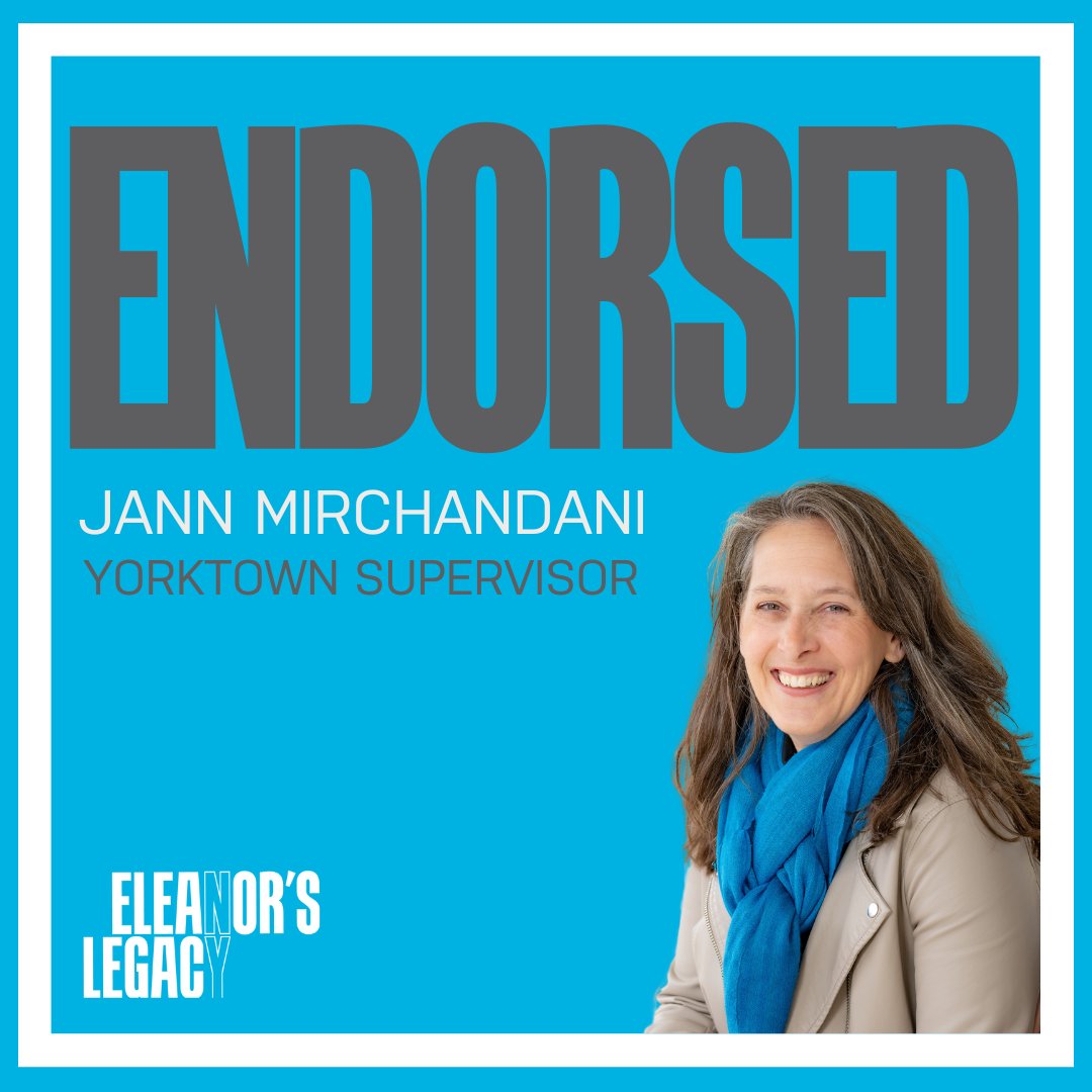 Excited to endorse Jann Mirchandani for Yorktown Supervisor 🌟 Her small business experience, nonprofit leadership, and dedication to community make her the perfect fit for Yorktown. Let's put an end to one-party rule in Yorktown and elect a pro-choice Democratic woman!
