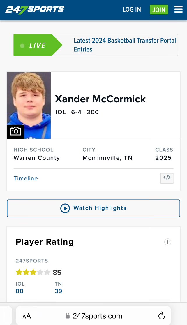 Blessed to be ranked a 3⭐️ @coachLit99 @JalanSowell @ONEWAYINC1 @Hunter_DeNote