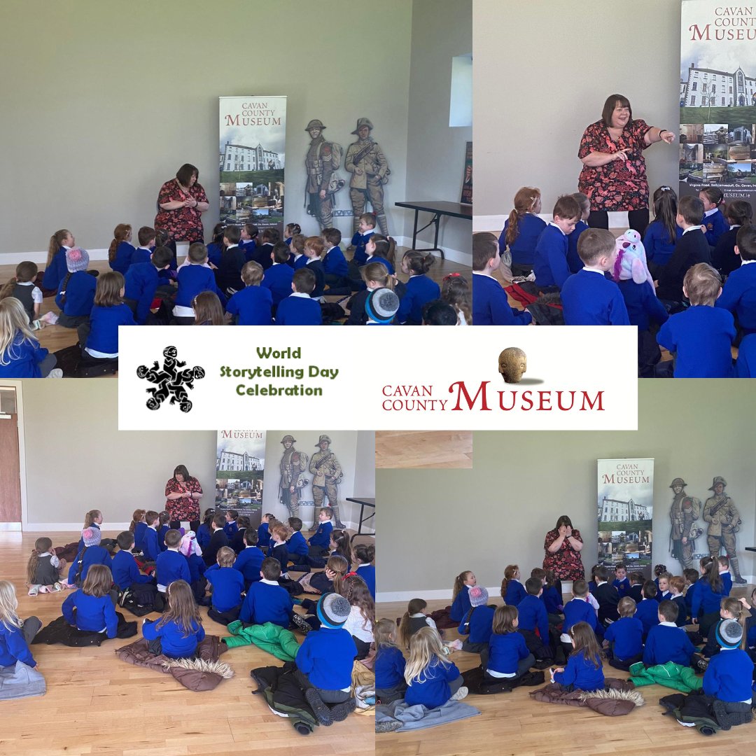 Happy #WorldStoryTellingDay! Pupils from St. Clare's NS joined Education Officer Catherine McGuinness @CatsInTheMuseum for some storytelling in the museum today. Catherine recently completed the Border Talks course with Armstrong Storytelling Trust & Storytellers Of Ireland.