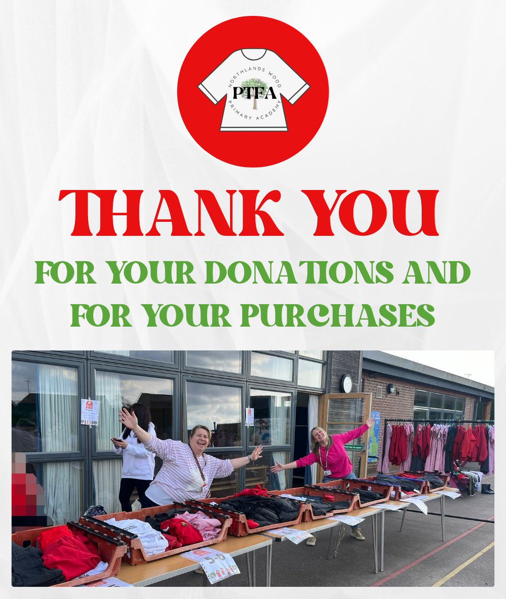 Thank you to everyone that donated, and to everyone who purchased from our sale! Together, we are making a positive impact by promoting sustainability and fostering a sense of community, all while raising funds for our fantastic school and children! 🤩 @Northlandstweet