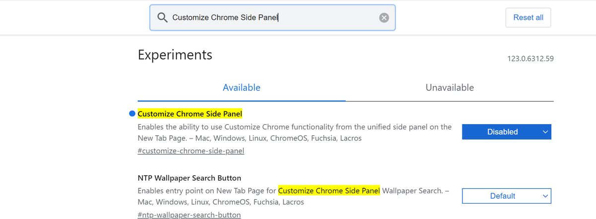 0222226_010121's tweet photo. クロームのブックマークの間隔(行間変更)にお困りの方

chrome://flags/で検索

Customize Chrome Side Panelをコピペし
Disabledへ変更しクローム再起動 https://t.co/3o8JZ0hCQT