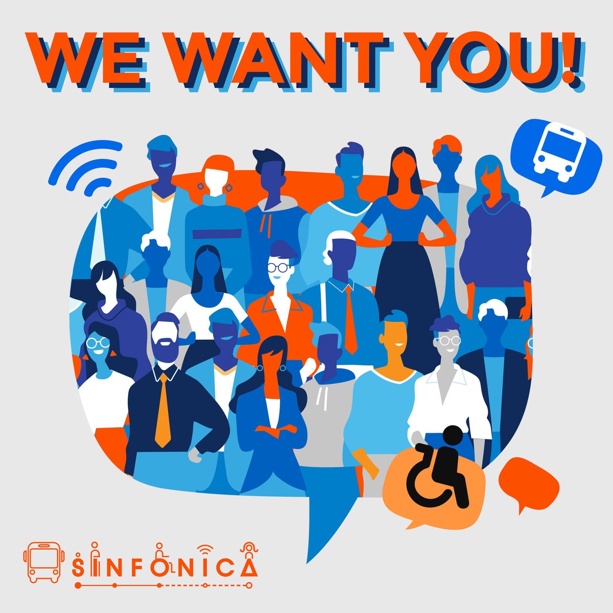 Take an active part in #SINFONICA! 📣​ ​ we have prepared an ONLINE SURVEY available in 8 languages to give everyone the chance to contribute to research on #CCAM. The survey is accessible at this link: tud.link/491m33 ​ Help us to foster the #mobility of the future!