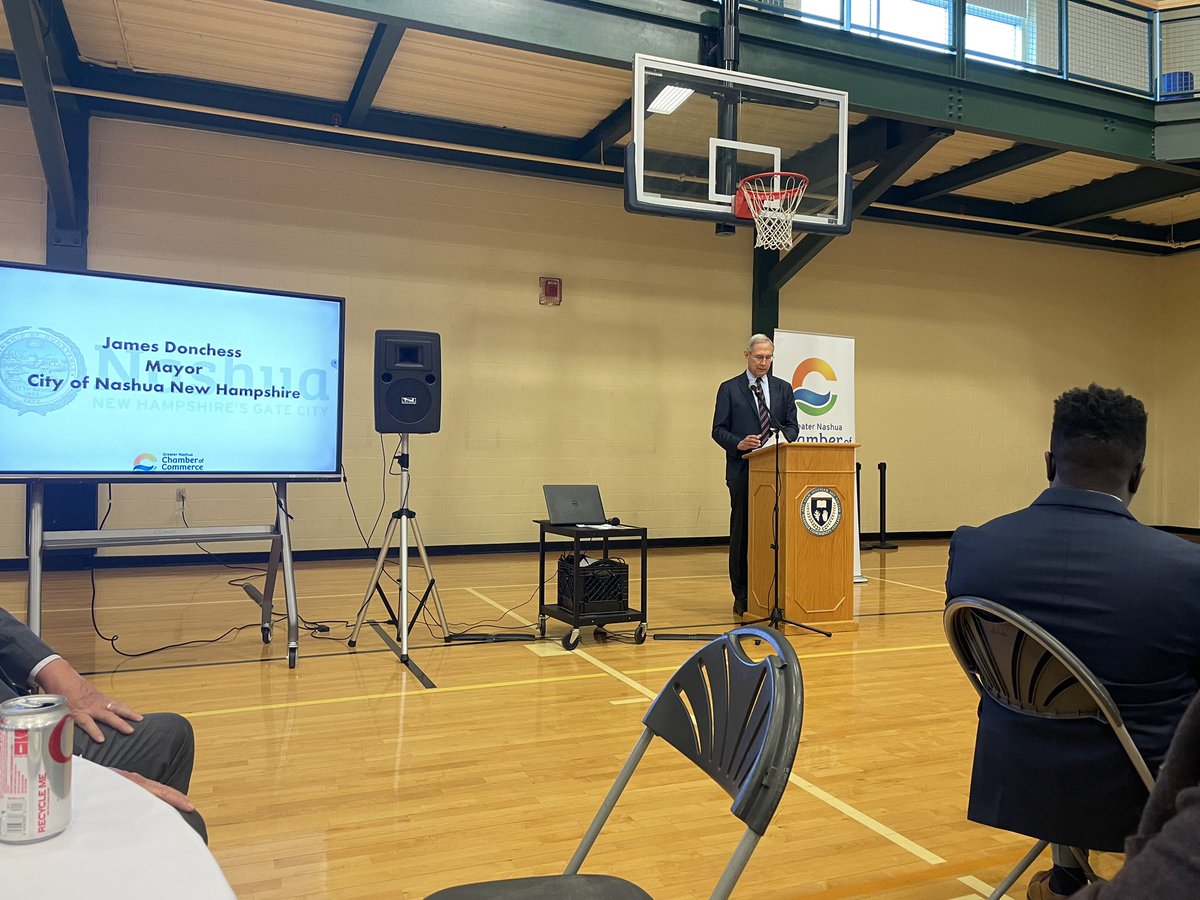 CityOfNashuaNH (@cityofnashuanh) on Twitter photo Nashua Mayor Jim Donchess giving his State of the City address at the <a href="/NashuaChamber/">Nashua Chamber</a> event at Nashua Community College today. Nashua Mayor Jim Donchess giving his State of the City address at the <a href="/NashuaChamber/">Nashua Chamber</a> event at Nashua Community College today.