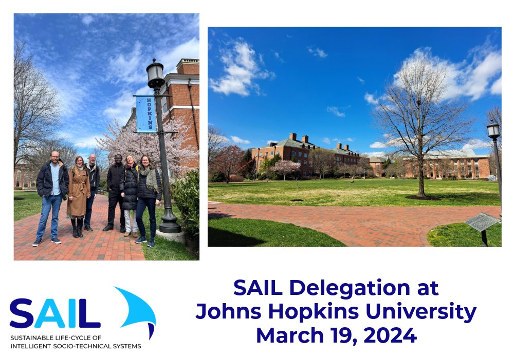 The first highlight of the SAIL delegation trip was the visit to the campus of @JohnsHopkins.🤩 During meetings with scientists from the university, we were able to discuss the topic of sustainable AI and our research.👥 Thank you very much for having us!🤝