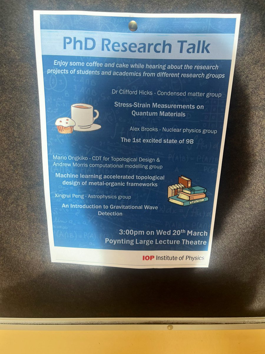 matongkiko's tweet photo. Got the chance to share my PhD project with some physics undergrads. Good questions at the end + someone approached me after. I thought it went well despite me being caffeinated out of my mind 😅

Didn’t get to take a pic at the event but here’s a poster with my name on it 😊 https://t.co/rPr7N6xnge