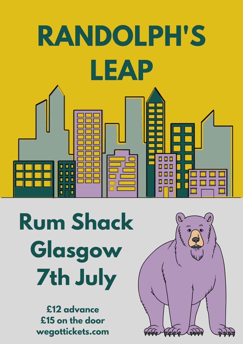 🚨 NEW GIG: We're playing the Rum Shack in Glasgow on 7th July. Tickets here: wegottickets.com/event/614706
