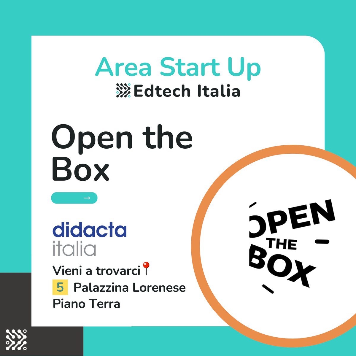 Dataninja (@dataninjait) on Twitter photo Siamo a <a href="/FieraDidacta/">Fiera Didacta Italia</a> vieni a trovarci! 📚🤝
🔵 Ci vediamo domani alle 12:30 con il workshop “Open the Fake” con <a href="/nicolabruno/">nicola bruno</a> e Sabrina Nappi
Info e iscrizioni sul nostro sito 👉 openthebox.io/event/didacta-… Siamo a <a href="/FieraDidacta/">Fiera Didacta Italia</a> vieni a trovarci! 📚🤝
🔵 Ci vediamo domani alle 12:30 con il workshop “Open the Fake” con <a href="/nicolabruno/">nicola bruno</a> e Sabrina Nappi
Info e iscrizioni sul nostro sito 👉 openthebox.io/event/didacta-…