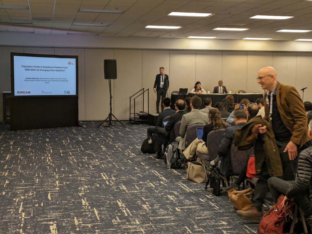 🚨🚨🚨 Happening Now‼️🚨🚨🚨 A concurrent #Diabetes session, moderated by @joshuajosephmd & @DrLilianaAguayo, is taking place now in Salon A5. Dr. @JonMcGavock is currently discussing Population Trends in #Gestational Diabetes From 2000-2019 in Manitoba, Canada.
