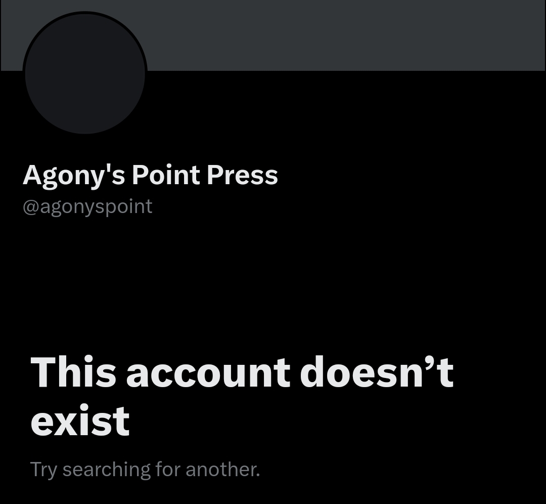 Does anyone know what happened to @agonyspoint?
