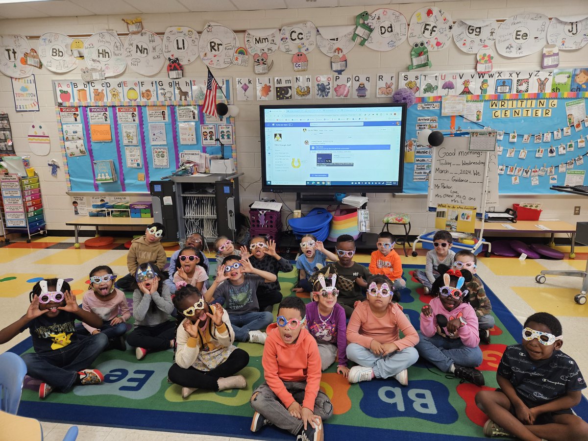 March Mathness Spirit Day today was crazy glasses and students SHOWED UP!