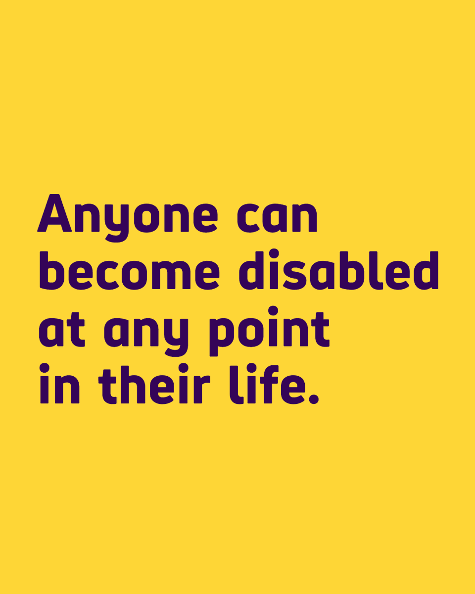 🤔 Would attitudes towards disability be different if people remembered that it could affect them in the future? Anyone can acquire a condition or impairment at some point in their life. And even if they don’t – they’ll likely know someone who will 🧵