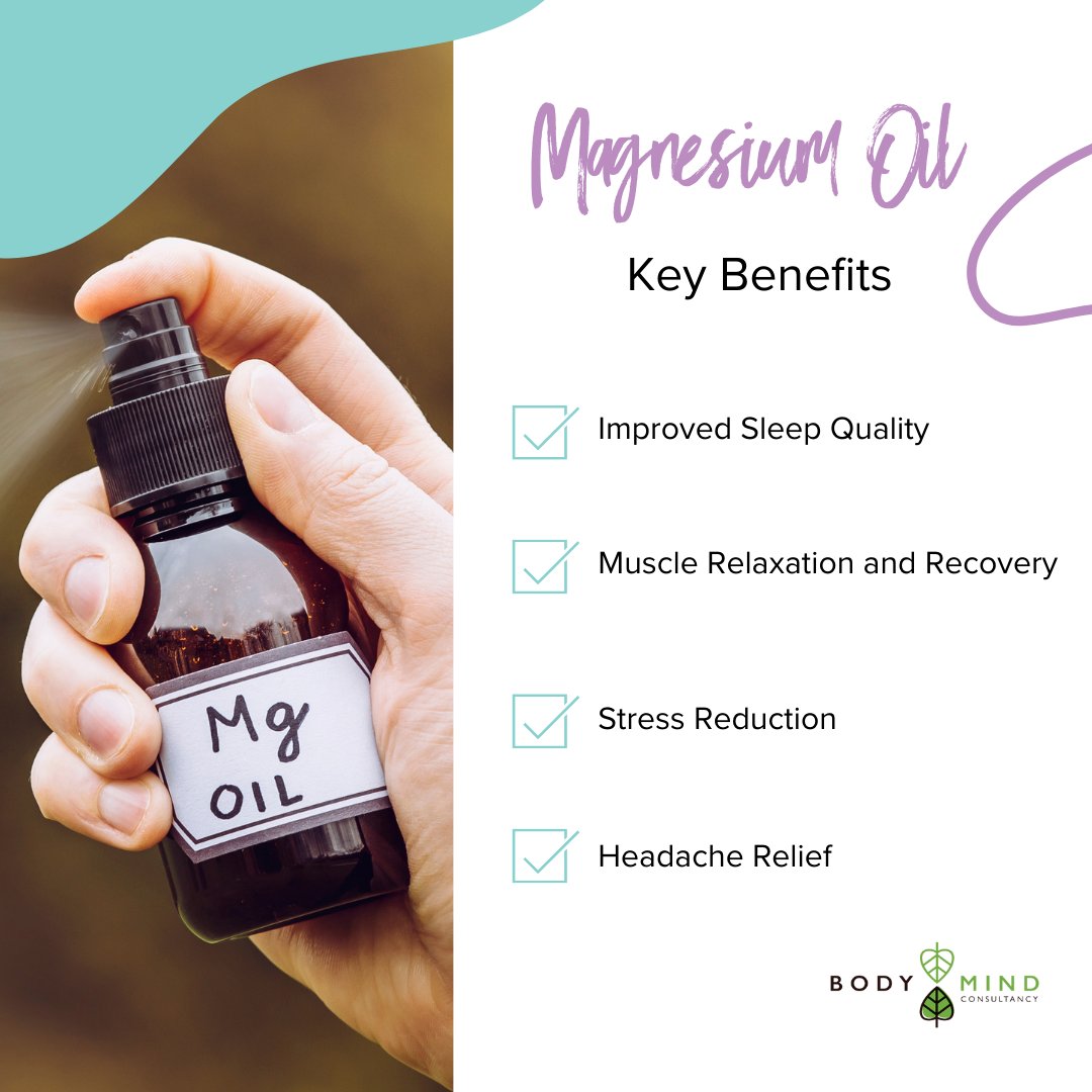 Looking for a natural way to relax muscles and reduce stress? #Magnesiumoil might just be your answer! 
👉 Topical Application Techniques: Massage into your skin focusing on tense areas. Allow it to absorb for about 30 minutes before showering or rinsing, as needed.