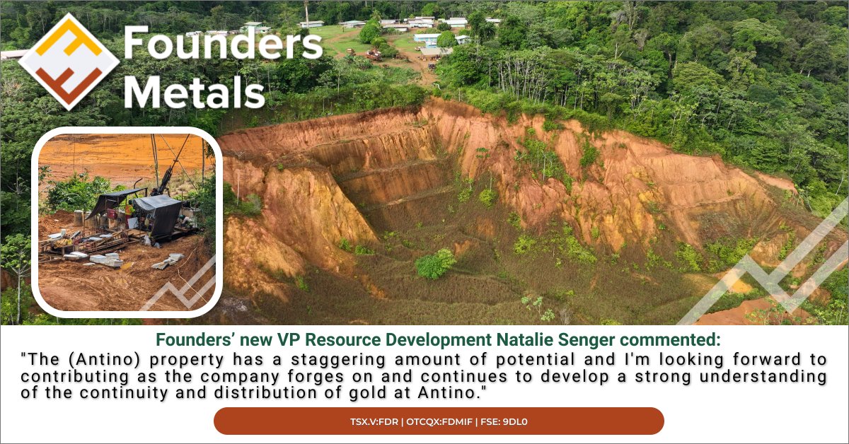 'The (Antino) property has a staggering amount of potential and I'm looking forward to contributing as the company forges on and continues to develop'..... Learn More: fdrmetals.com $FDR.V $FDMIF #gold #foundersmetals #goldexploration #tsxv #otcqx #mining #suriname