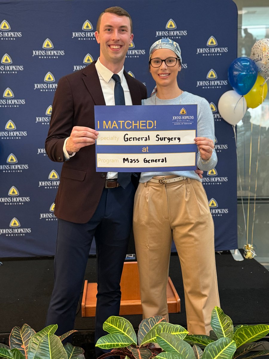 I am thrilled to have matched @MGHSurgery! I can’t wait to get started in Boston this summer! So many thanks to my family, friends, and everyone @hopkinssurgery and @HopkinsMDPhD for their support and mentorship throughout my time @HopkinsMedicine #Match2024 #GenSurgMatch2024