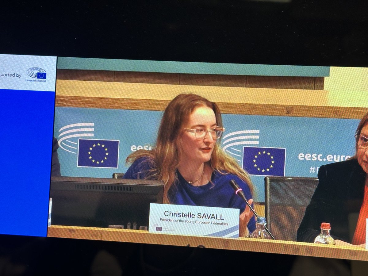 Joining forces for the European elections. Christelle Savall ⁦@JEF_Europe⁩ & Hendrik Nahr ⁦@Make_org⁩ presenting the campaign #EurHope at the ⁦@EU_EESC ⁦@federalists⁩ ⁦@EuropaUnionDE⁩ ⁦@JEF_de⁩ ⁦@BBE_Europa⁩ ⁩ ⁦@CSOGroupEESC⁩