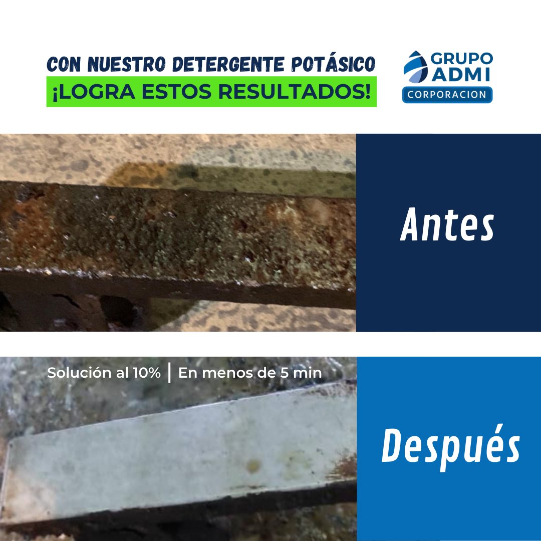grupoadmicorp's tweet image. Es un detergente de uso industrial 🏭 especialmente diseñado para remoción de grasas pesadas de superficies y equipos con alto contenido de suciedad.

Contáctanos📲 0414-4309664 o al 0424-4981729.

#desodorante #antibacterial #materiaprima #quimicos #wa80 #venezuela