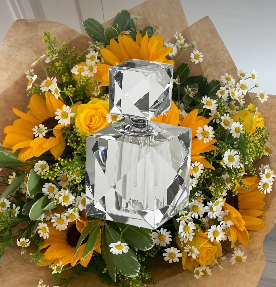 You said, we made. Sunflower in a bottle 
This new Sunflower scented perfume transports you too the fields 
filled with this little sun. The lovely smell of our sweet Sunflower 
squeezed into one little bottle
Now £30 for 100ml, limited time only