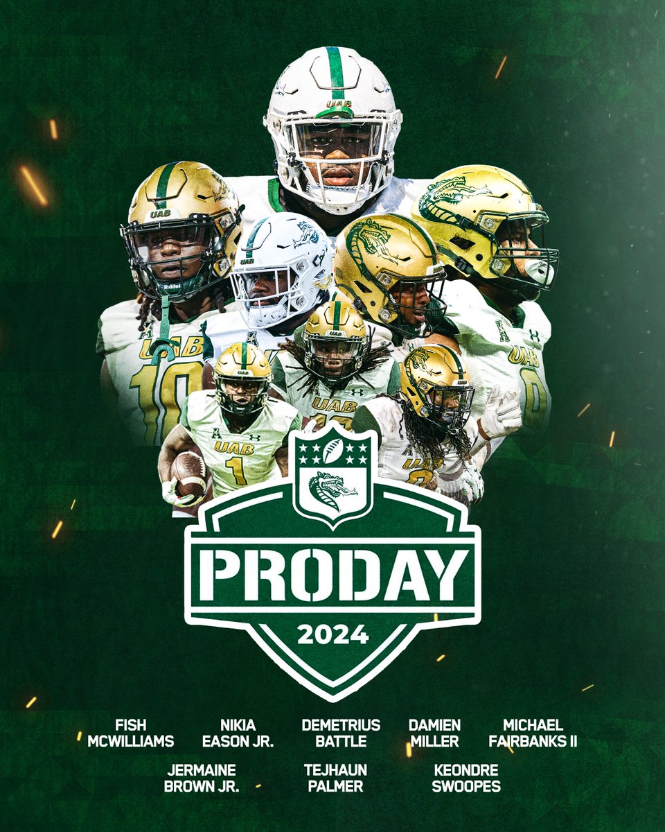 It's bag day on Thursday for these eight! 💰💰 #UABProDay | #NFLDraft2024 | @NFL