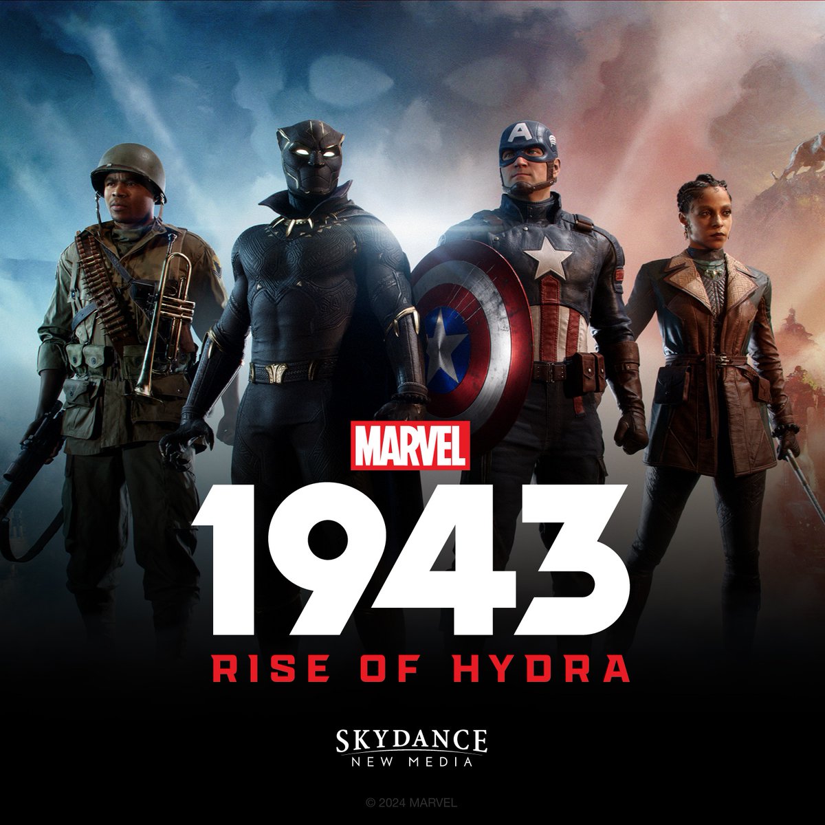 Introducing @Skydance New Media and Marvel Games' new title: 'Marvel 1943: Rise of Hydra'. Learn more: spr.ly/6017kxe9c #GDC2024 #Marvel1943
