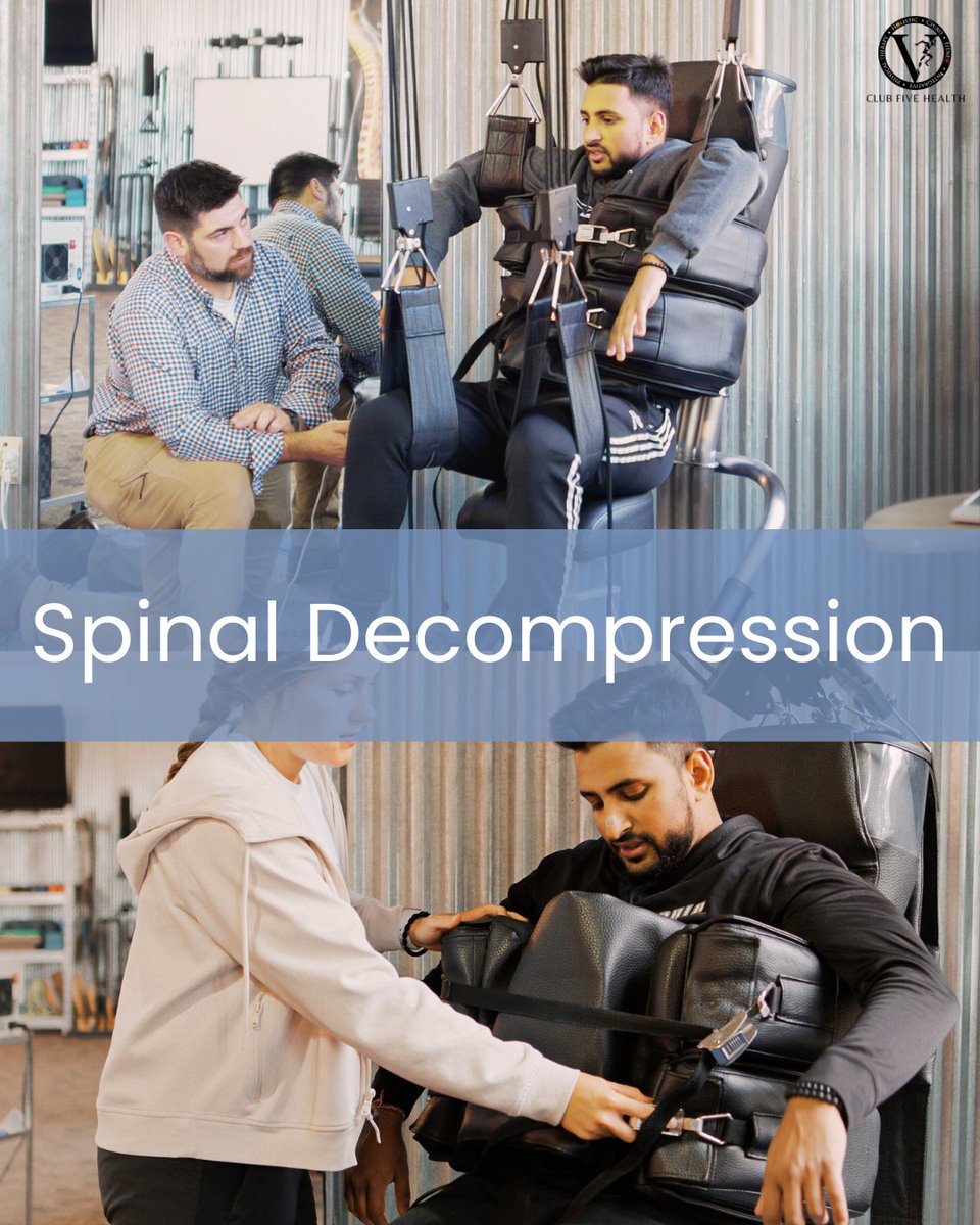 clubfivehealth's tweet image. Take care of your spinal health with the best therapies at @Clubfivehealth

#spinaldecompressiontherapy #betterspinalhealth #healfromthecore