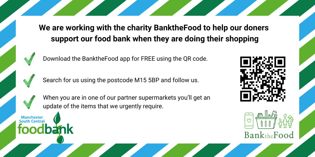 Do you ever find yourself at the check out and remember you wanted to donate a few items to your local foodbank? Do you wish you had a reminder of what items your local food bank needs? With the help of the @bankthefood app you can get alerts when you go shopping 💚