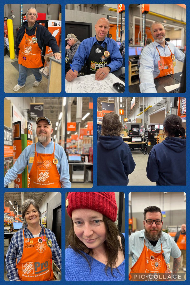 HomeDepotCadill's tweet photo. Spring Success Sharing Celebration week! Day 2: Mismatch or color Blue. Look at all the spirit at the Cadillac HD! #cadillac2752 #springsuccesssharing! #blue #mismatch https://t.co/G1tGtPD6Sk